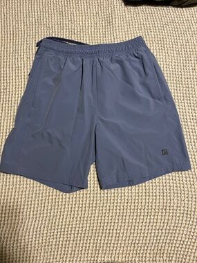 Layer 8 Slate Blue Athletic Shorts with Elastic Waist